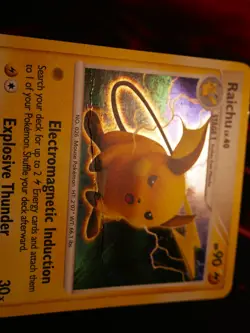 HP/DMG Pokemon RAICHU Card (Diamond Pearl) BLACK STAR PROMO Set DP21 Holo Foil - Image 2