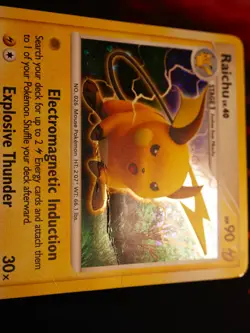 HP/DMG Pokemon RAICHU Card (Diamond Pearl) BLACK STAR PROMO Set DP21 Holo Foil - Image 3