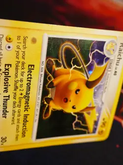 HP/DMG Pokemon RAICHU Card (Diamond Pearl) BLACK STAR PROMO Set DP21 Holo Foil - Image 4