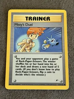 Pokemon TCG Card 2000 Gym Heroes Misty's Duel 123/132 LP/NM - Image 1