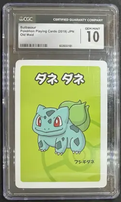 2019 Pokemon Japanese Playing Cards Old Maid Bulbasaur CGC 10 - Image 1