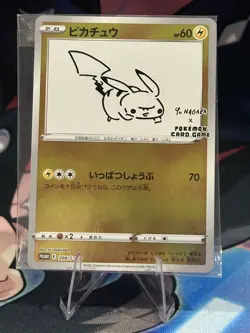Pokemon x Yu Nagaba Pikachu Promo Card Sealed 208/S-P NM - Image 1