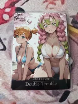 Mitsuri & Misty Pokemon X Demon Slayer ACG Goddess Story Waifu Anime Custom Card - Image 1