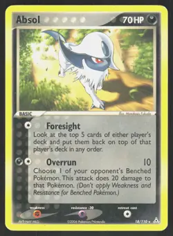 Absol 18/110 Holon Phantoms Pokemon Card DMG - Image 1