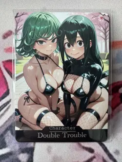 Tatsumaki & Tsuyu My Hero & One Punch ACG Goddess Story Waifu Anime Custom Card - Image 1
