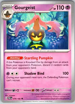 Gourgeist 078/182 Near Mint SV04: Paradox Rift Pokemon Shipnow - Image 1