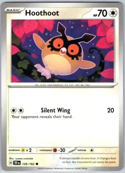 Hoothoot 126/162 Near Mint SV05: Temporal Forces Pokemon Shipnow - Image 1