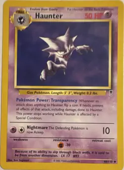 Pokemon Haunter Legendary Collection Uncommon 46/110 50 HP English 2002 Card - Image 1