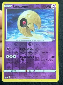 Lunatone 062/159 - Reverse holo - LP - NM - Pokemon TCG Card - Image 1