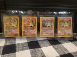 Charizard 4/102 Base Set Unlimited Holo Rare (X4) Wizards Pokemon TCG Card 1999 - Image 1