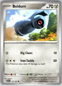 Beldum 113/162 Near Mint SV05: Temporal Forces Pokemon Shipnow - Image 1