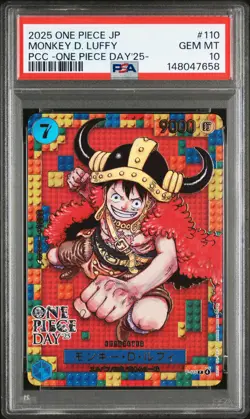 2025 ONE PIECE JAPANESE PREMIUM CARD #110 MONKEY D. LUFFY PSA 10 - Image 1