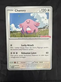 Rare Pokemon Card, Chansey 152/SV-P Good Day Stamp Promo Indonesian - Image 1