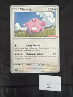 Rare Pokemon Card, Chansey 152/SV-P Good Day Stamp Promo Indonesian - Image 4