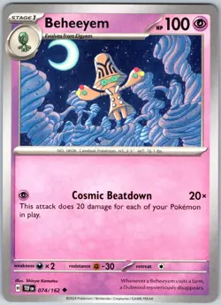 Beheeyem 074/162 Near Mint SV05: Temporal Forces Pokemon Shipnow - Image 1