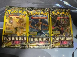 Sun & Moon: Forbidden light - 3 Card Booster Packs Sealed - LOT of 3 - Image 1
