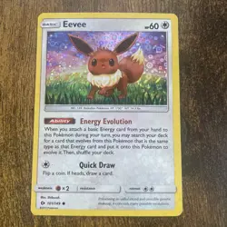 LP/MP Pokemon (Sequin Holo)EEVEE Card SUN MOON Set 101/149 General Mills Promo#4 - Image 1