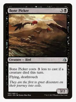 Bone Picker | MTG Amonkhet AKH | Black Bird Deathtouch Flying Cost Reduction - Image 1