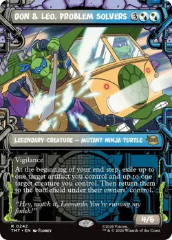 x1 Don & Leo, Problem Solvers - Showcase R MTG Teenage Mutant Ninja Turtles M/NM - Image 1