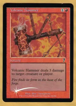 Foil - Volcanic Hammer (Seventh Edition, Common, 2001) 7th MTG Core Base - Image 1