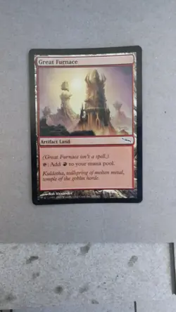 MTG Great Furnace FOIL Mirrodin Artifact Common EX Condition - Image 1