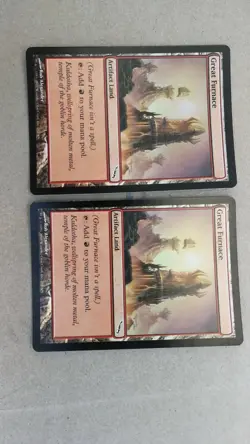 MTG Great Furnace FOIL Mirrodin Artifact Common EX Condition - Image 2
