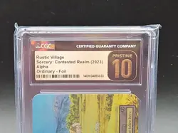 2023 SORCERY: CONTESTED REALM ALPHA RUSTIC VILLAGE FOIL CGC 10 Pristine - Image 2