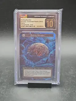 2023 Sorcery: Contested Realm - Alpha Foil Rolling Boulder CGC 10 Pristine - Image 1