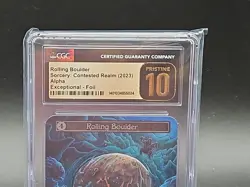 2023 Sorcery: Contested Realm - Alpha Foil Rolling Boulder CGC 10 Pristine - Image 2