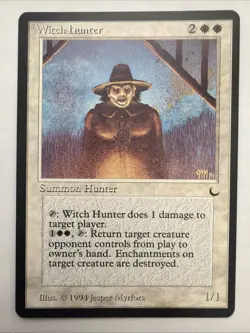Witch Hunter NM The Dark MTG Magic The Gathering Vintage 1994 - Image 1