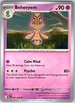 Beheeyem 041/086 Near Mint SV: Black Bolt Pokemon Shipnow - Image 1