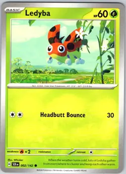 Ledyba 002/142 Near Mint SV07: Stellar Crown Pokemon Shipnow - Image 1