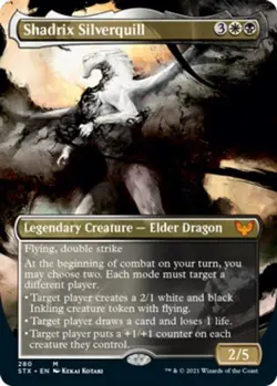 1 x Shadrix Silverquill - Borderless - Strixhaven: School of Mages - NM-Mint - M - Image 1