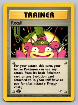 Pokemon 1st Edition Recall Uncommon Gym Heroes 116/132 NM - Image 1