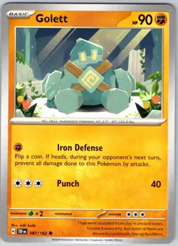 Golett 087/162 Near Mint SV05: Temporal Forces Pokemon Shipnow - Image 1