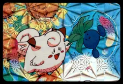 1999 Pokemon Vending Machine Sticker Clefairy Oddish Fan Art Japanese Prism - Image 1