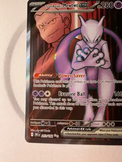 Team Rocket's Mewtwo ex 213/182 UR Ultra Rare Destined Rivals SV10 Pokemon - Image 2