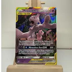 Pokemon Mewtwo & Mew GX Unified Minds 71/236 Ultra Rare TAG TEAM Holo English - Image 1
