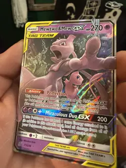 Pokemon Mewtwo & Mew GX Unified Minds 71/236 Ultra Rare TAG TEAM Holo English - Image 2