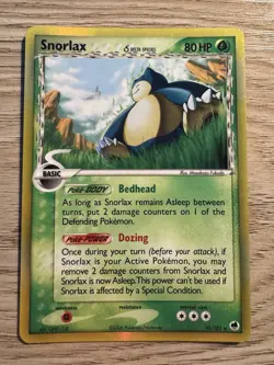 Pokemon TCG Snorlax Delta Species Holo Rare * Dragon Frontiers 10/101 2006 - Image 1