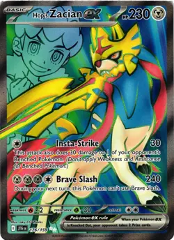 Pokemon TCG Hop's Zacian ex Holofoil Ultra Rare SV09 Journey Together 176/159 NM - Image 1