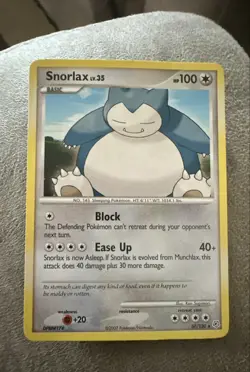 Pokemon TCG Snorlax 37/130 Diamond and Pearl Regular - Image 1