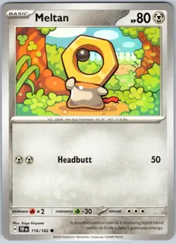 Meltan 116/162 Near Mint SV05: Temporal Forces Pokemon Shipnow - Image 1