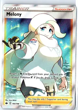 Melony 195/198 Pokemon Ultra Rare Chilling Reign Near Mint - Image 1
