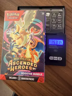 EXTREMELY HEAVY Pokemon TCG Ascended Heroes Booster Bundle 153.14-18g Sealed - Image 1