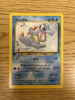 Pokemon Totodile Neo Genesis 80/111 Basic 40 HP English 2000 1st edition - Image 3