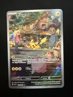 Pokemon Pikachu 173/165 Scarlet & Violet 151 Illustration Rare Full Art - Image 2