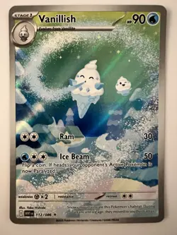 Pokemon TCG Sv: White Flare Vanillish 112/086 Illustration Rare Holo EN 90 HP - Image 1