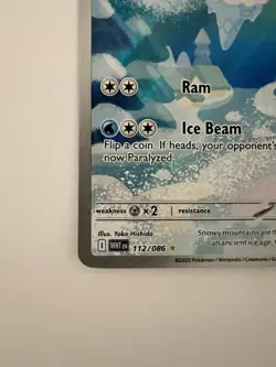 Pokemon TCG Sv: White Flare Vanillish 112/086 Illustration Rare Holo EN 90 HP - Image 4