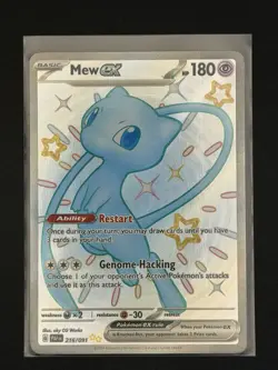 Pokemon 2024 Mew EX 216/091 Paldean Fates Holo Shiny Full Art - NEAR MINT - Image 1